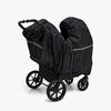 Tiny Travel Dobbelt Regnslag Søskendevogn, Sort