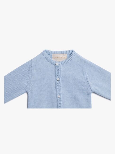 Petite Chérie Atelier Margit Babytrøje, Light Blue/Dusty Blue