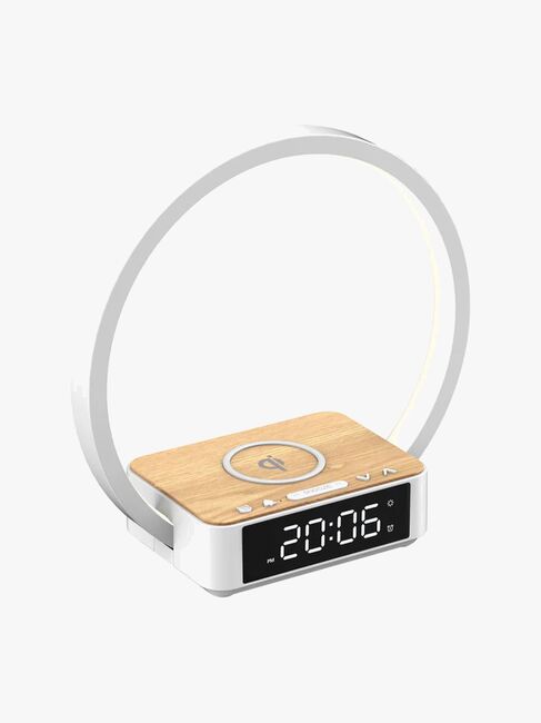 Lippa Natlampe med Vækkeur, Hvid