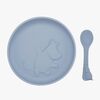 Mumitroldene Spisesæt Silikone, Sky Blue