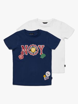 Luca & Lola San Marino T-Shirt 2-pak, Navy/White