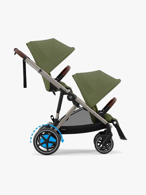 Cybex e-GAZELLE S Klapvogn, Taupe/Moss Green