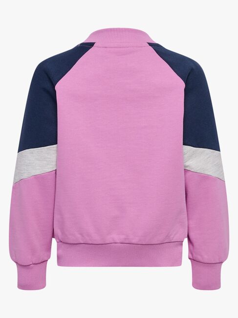 Hummel Loose Block Mini Full-Zip Trøje, Violet
