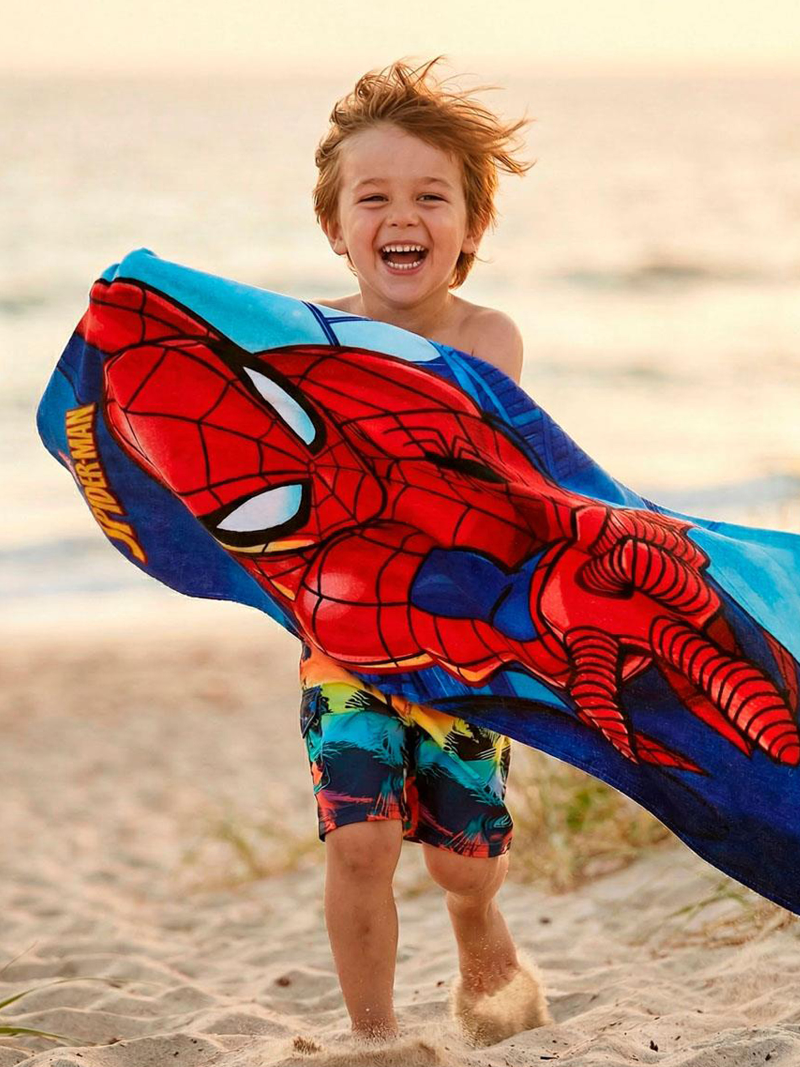Marvel Spider-Man Strandhåndklæde, Blå
