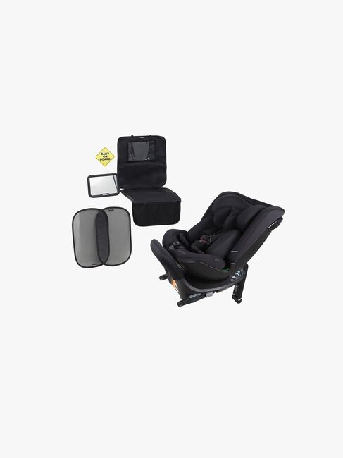 Beemoo Rotate i-Size Vendbar Autostol Inkl. Tilbehørspakke, Black Mesh