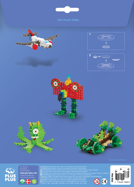 Plus-Plus Red and Yellow Tilbehørspakke 30 Dele