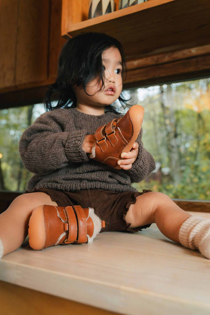 Bisgaard Barefoot Forede Begyndersko, Cognac 24113-1300-2831_3a.jpg