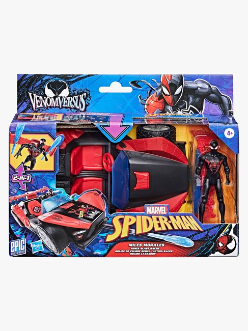 Marvel Spider-Man Epic World of Actionfigur med Bil - Miles Morales Remix Blast-Racer