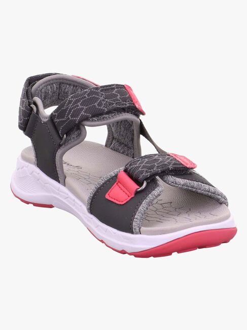 Superfit Criss Cross Sandaler, Grey/Pink