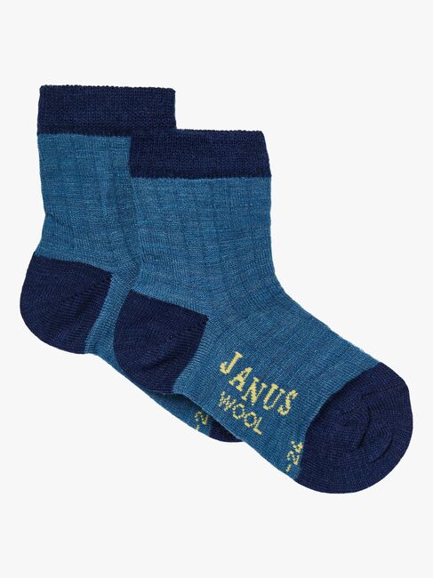 Janus Uldstrømper Merinoblanding 3-pak, Lyseblå