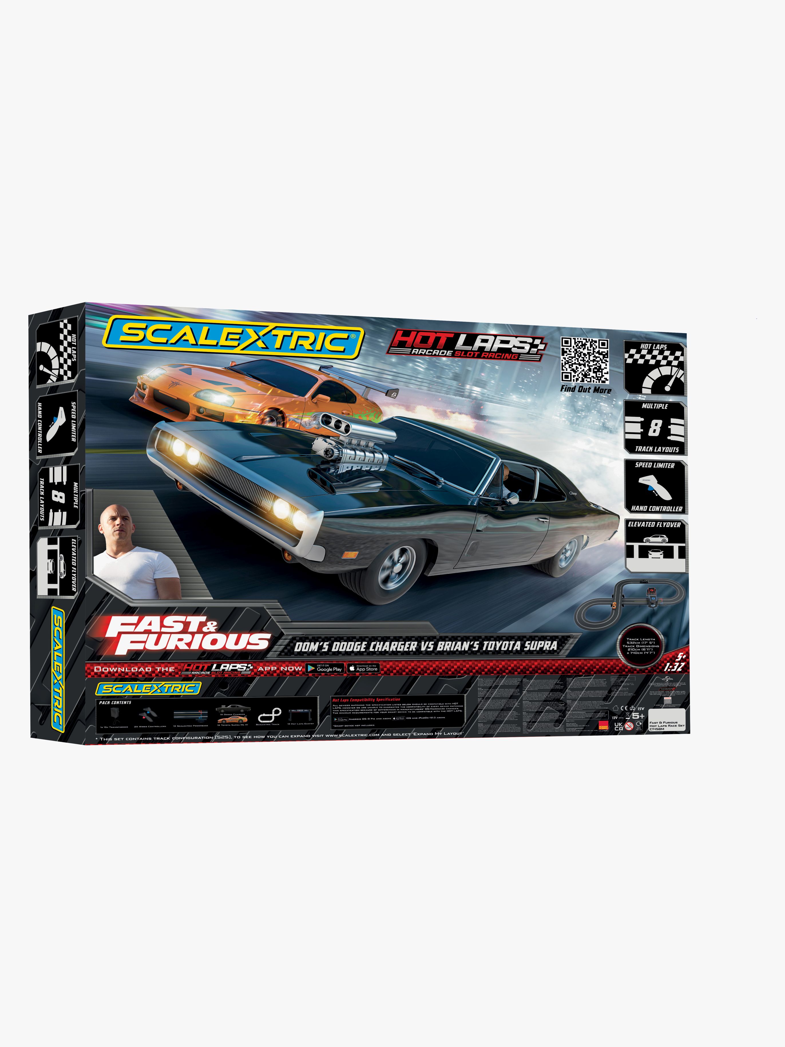Scalextric Racerbane Fast and Furious Hot Laps 1:32