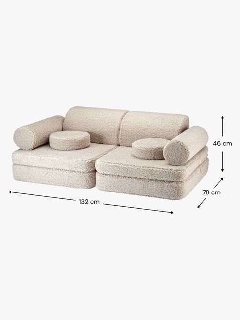 Wigiwama Play Bygbar Sofa 272x156 cm, Biscuit
