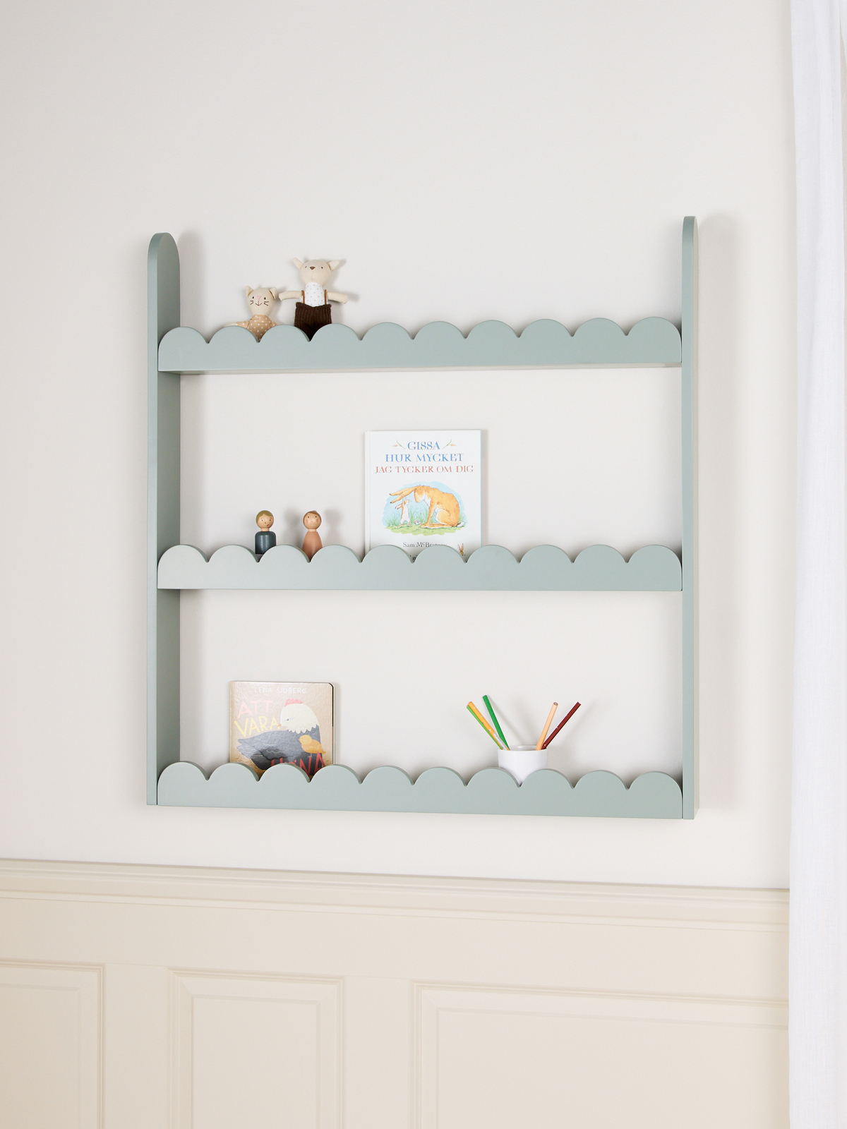 Alice & Fox Dune  Væghængt Bogreol, Sage