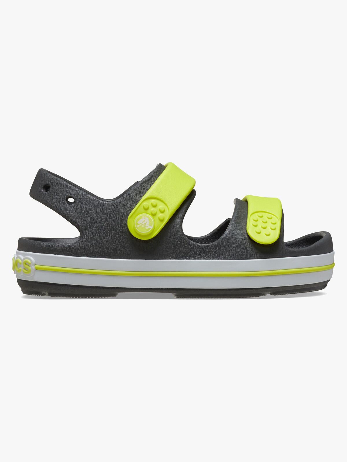 Crocs Crocband Cruiser Kids Sandaler, Slate Grey/Acidity
