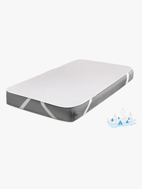 BabyMatex Hygienic Jersey Rullemadras til tremmeseng 60x120 cm Åndbar og Vandtæt, Hvid