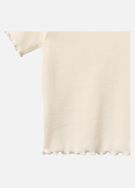 Wheat Alicia  Ribstrikket T-shirt, Ivory