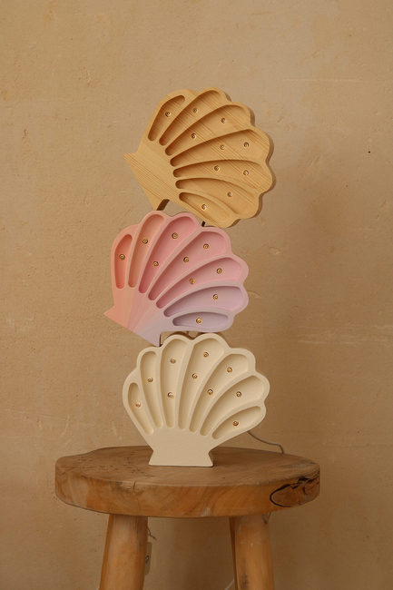 Little Lights Lampe Muslingeskal, Coastal Wood