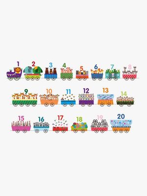 Barbo Toys 123 Puslespil Tog med Dyr 20 Brikker