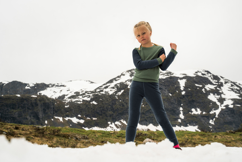 Devold Expedition Merino Skiundertrøje Kid, Night/Forest
