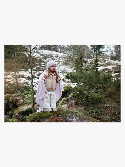 Elodie  Pointelle-strikket Tæppe 100x75, Lavender Love