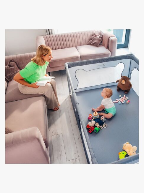 Lionelo WILLOW Kravlegård  til Barn & Baby, Grey Concrete