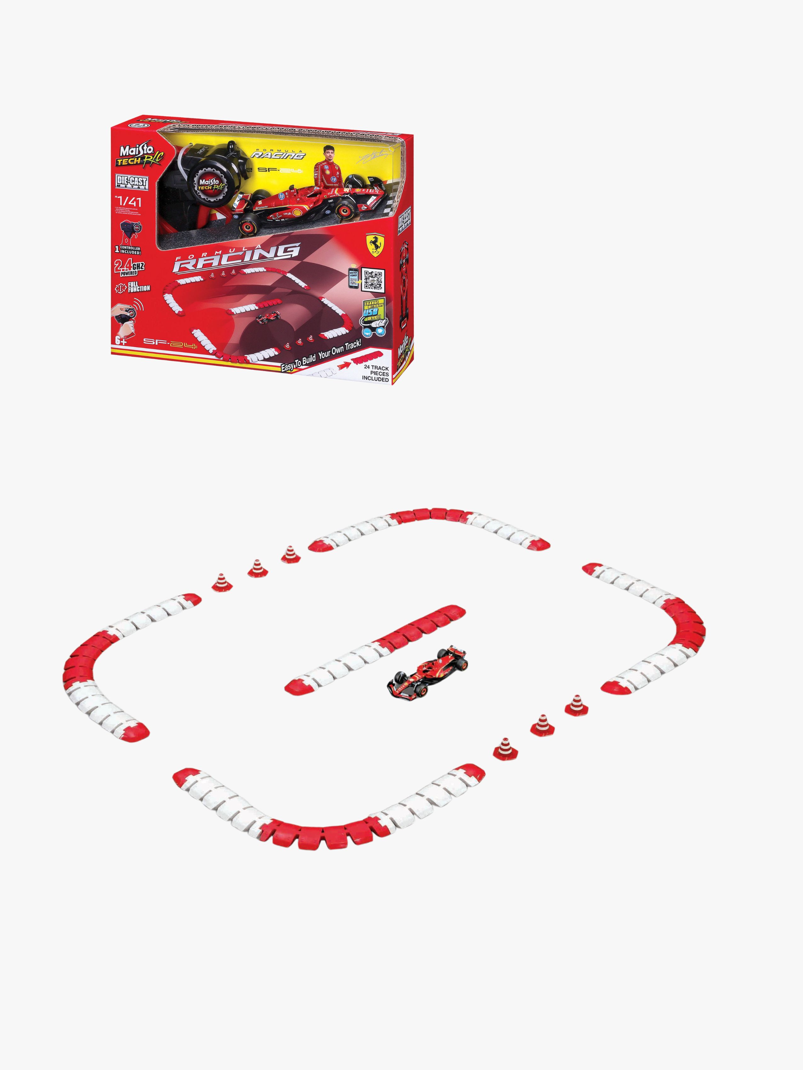 Maisto Tech R/C F1 Racing Track Ferrari 2024 Leclerc Racerbane 1:41