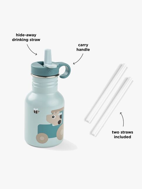 Done By Deer Tiny Farm Metalflaske, Blue