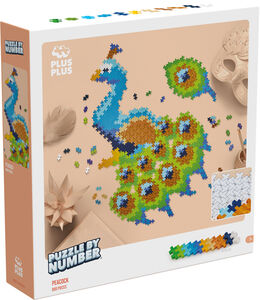 Plus-Plus Puzzle By Number Byggesæt Peacock 800 Dele