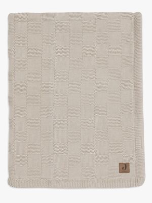 Jollein Tæppe 75x100 cm Box Knit/Velvet, Warm Sand