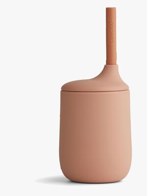 LIEWOOD Ellis Sugerørskop Silikone, Dark Rose/Terracotta Mix