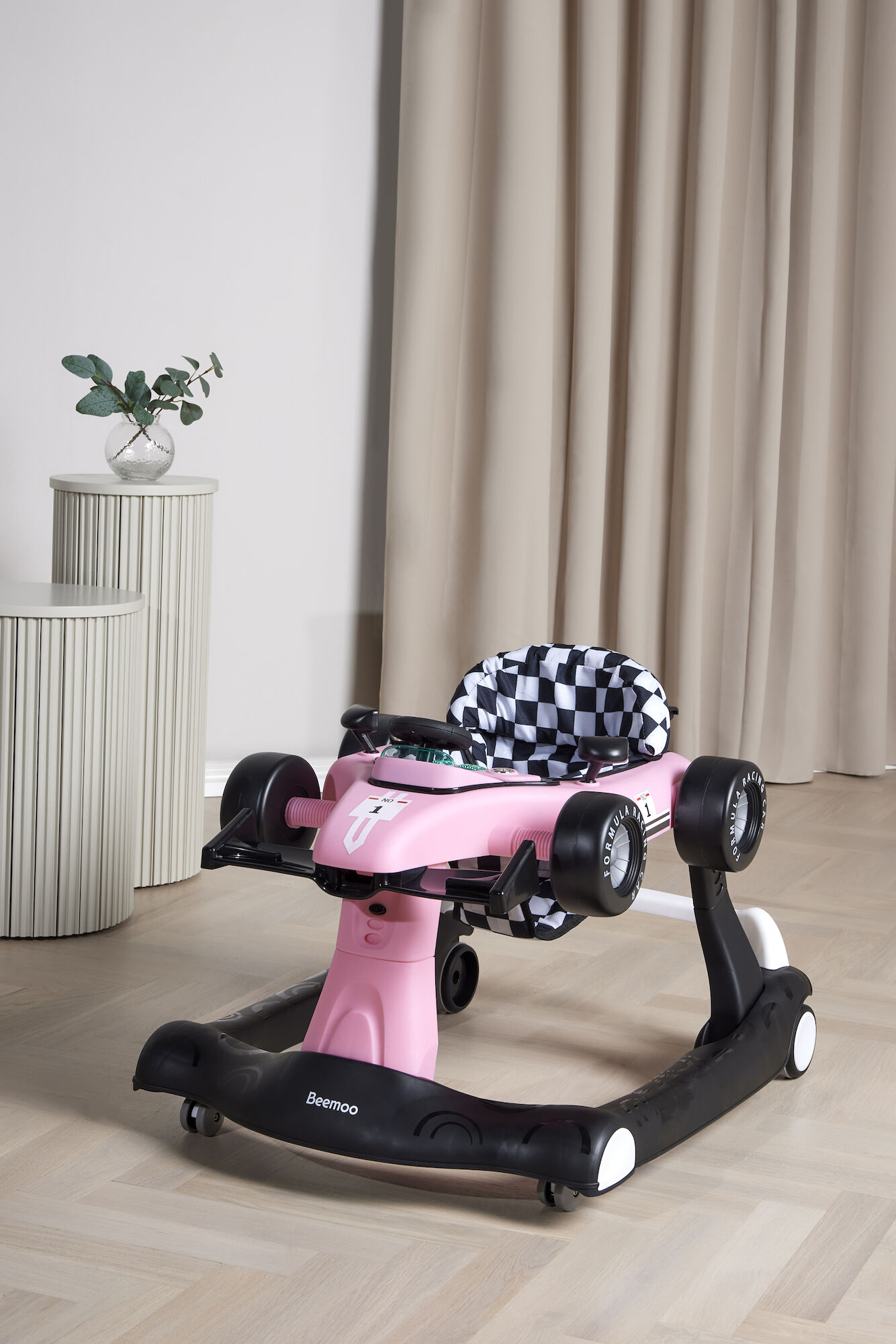 Beemoo PLAY Bil Gåstol, Pastel Pink