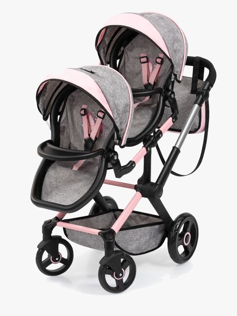 Bayer Design Xeo Twin Tvillingedukkevogn, Grå