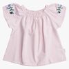 Petite Chérie Atelier Zola Bluse, Pink/White