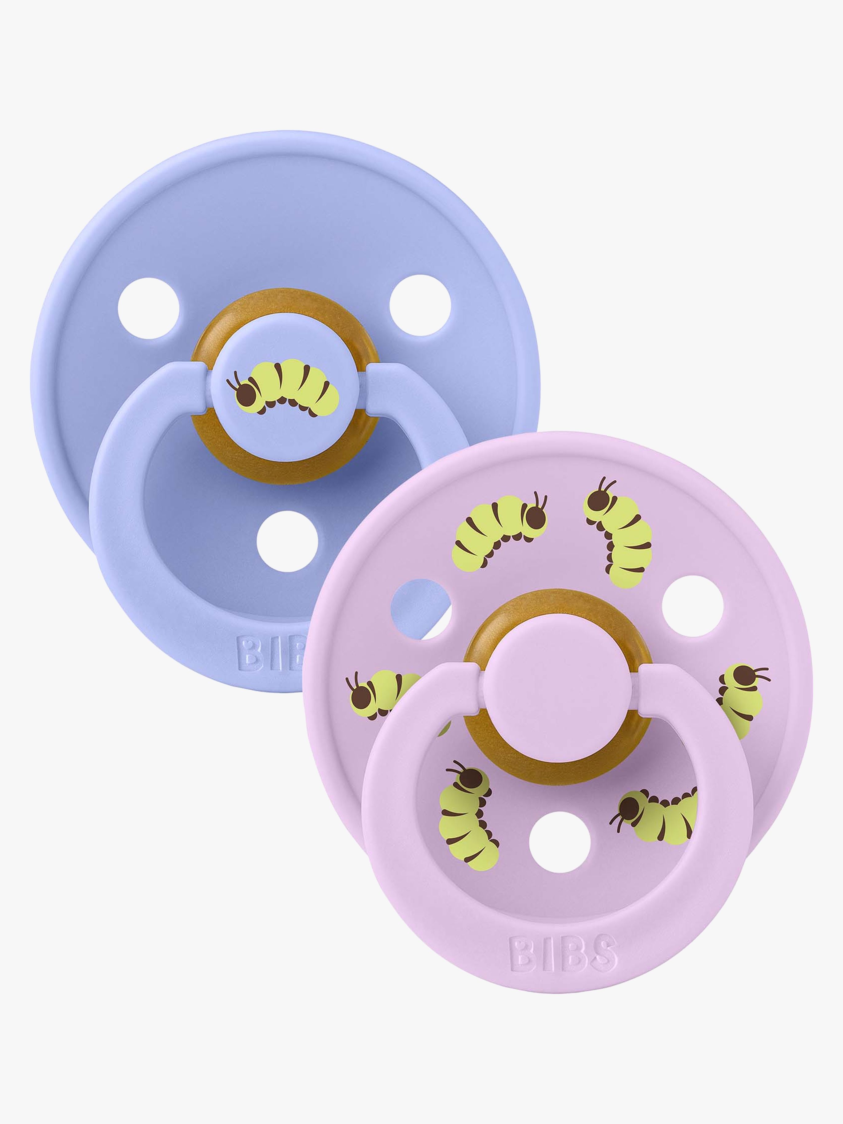 BIBS Studio Colour Sut Caterpillar Mix 2-pak Latex Str. 2 Rund, Hush/Violet Sky