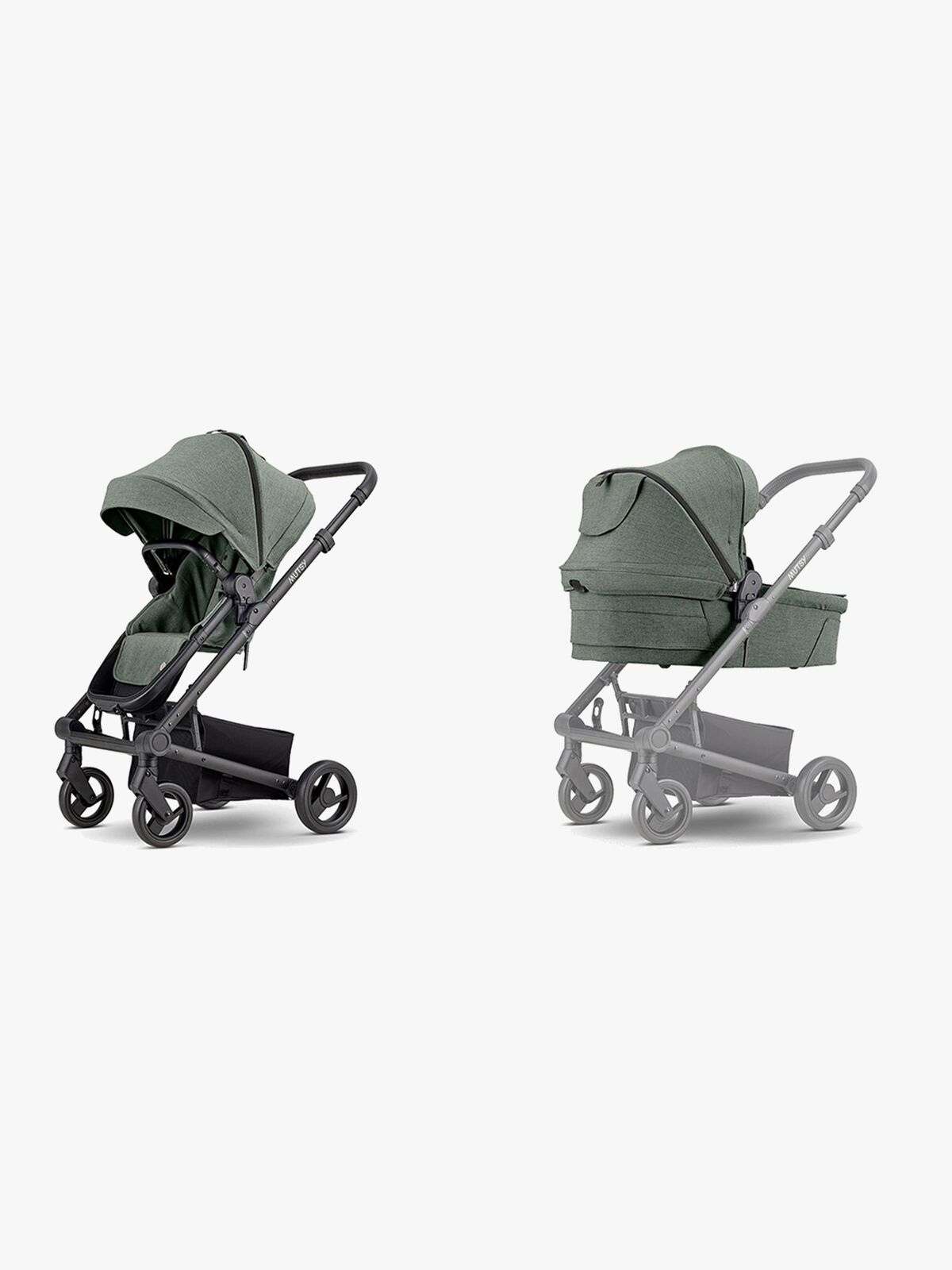 Mutsy Nexo+ Duovogn, Khakigrøn