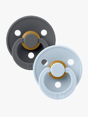 BIBS Sut Colour 2-pak Latex Størrelse 1, Iron/Baby Blue