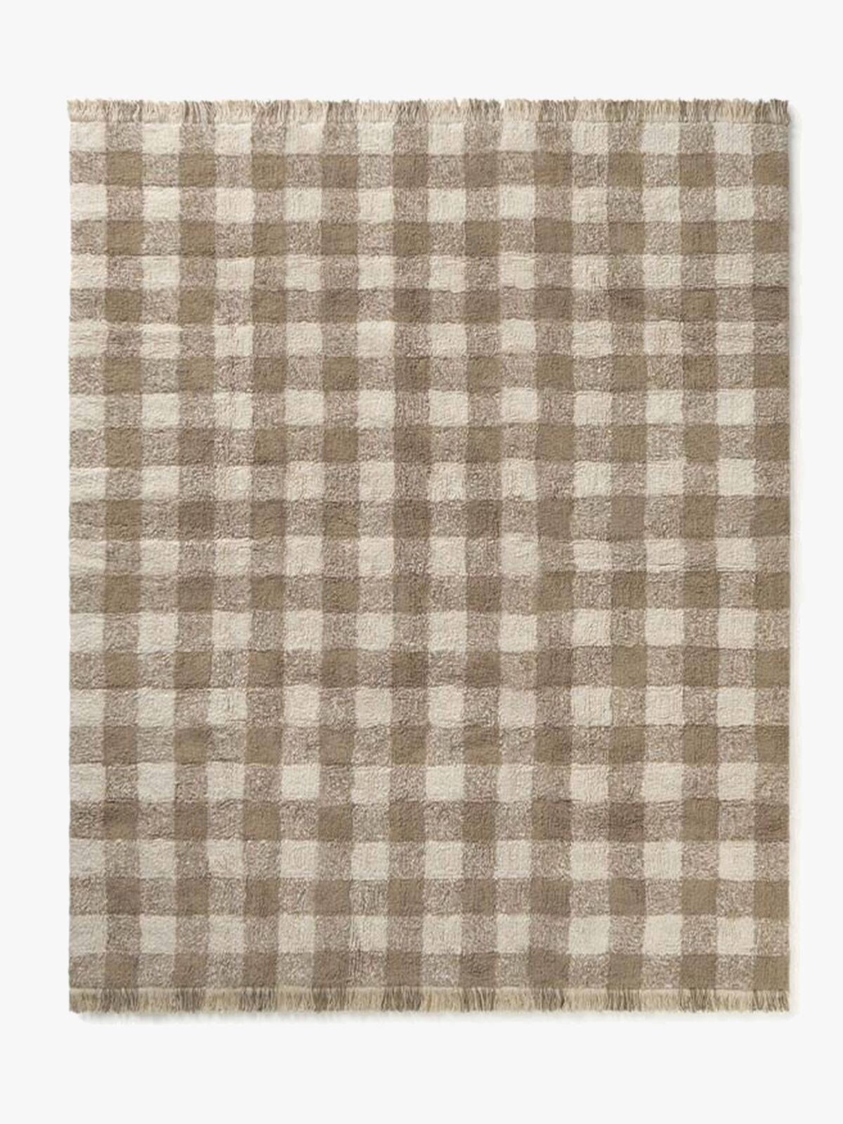 LorenaCanals Vaskbar Vichy Gulvtæppe 90x120 cm, Marron