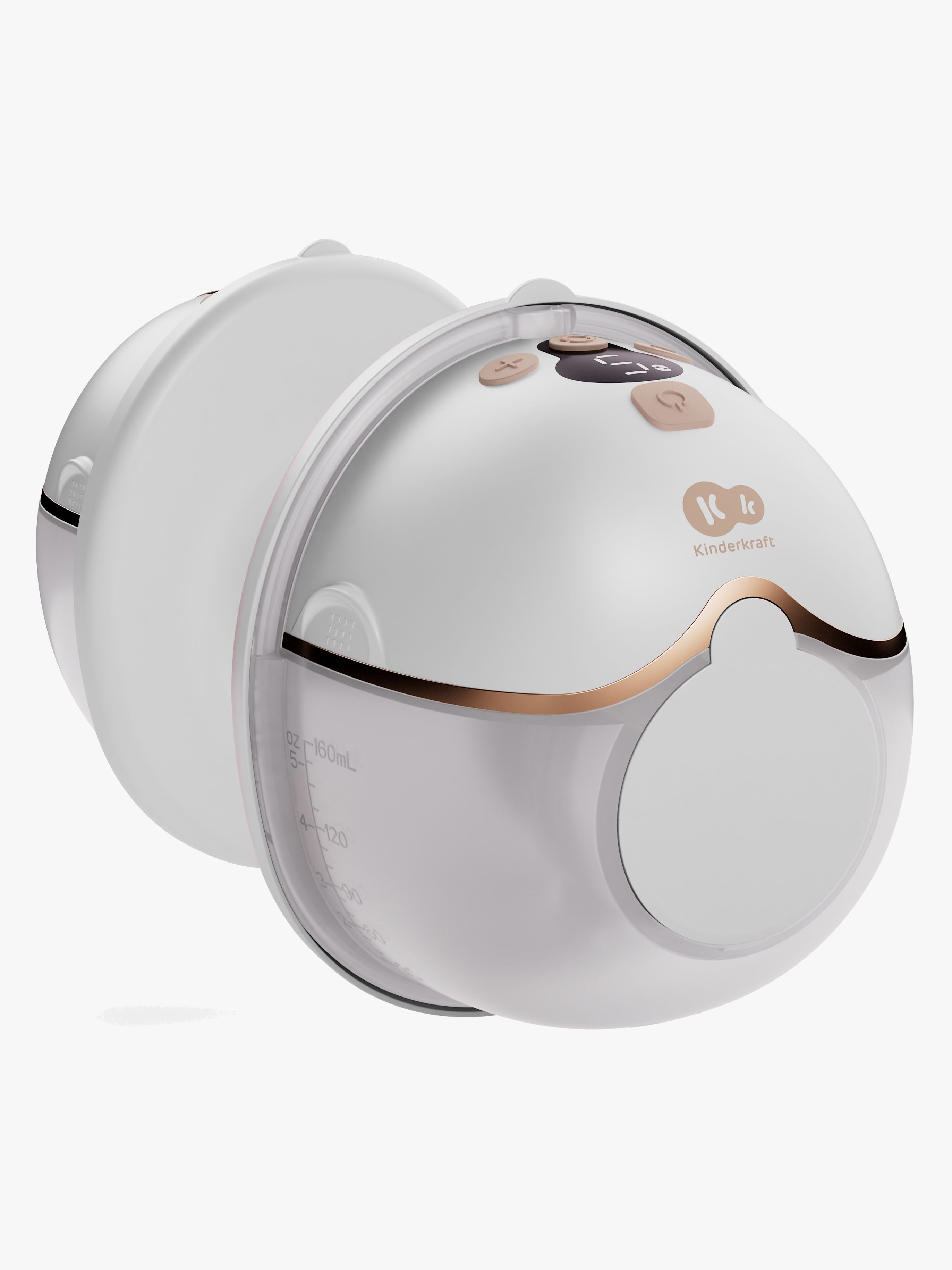Kinderkraft MamaFlow Elektrisk Brystpumpe Hands-Free, Guldfarvet