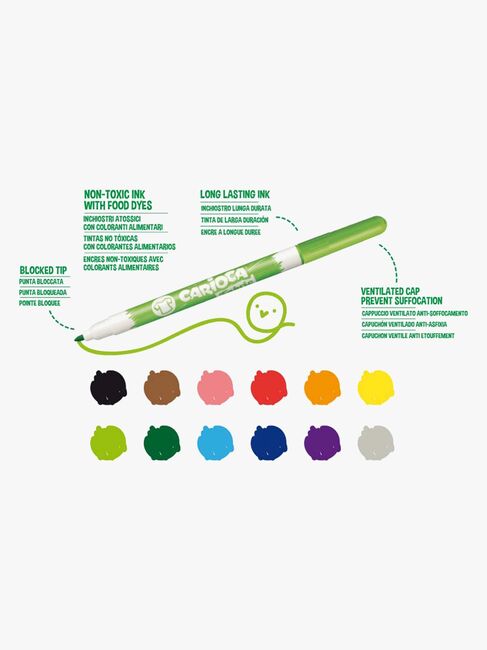 Carioca Tekstiltusser 10 Stk.