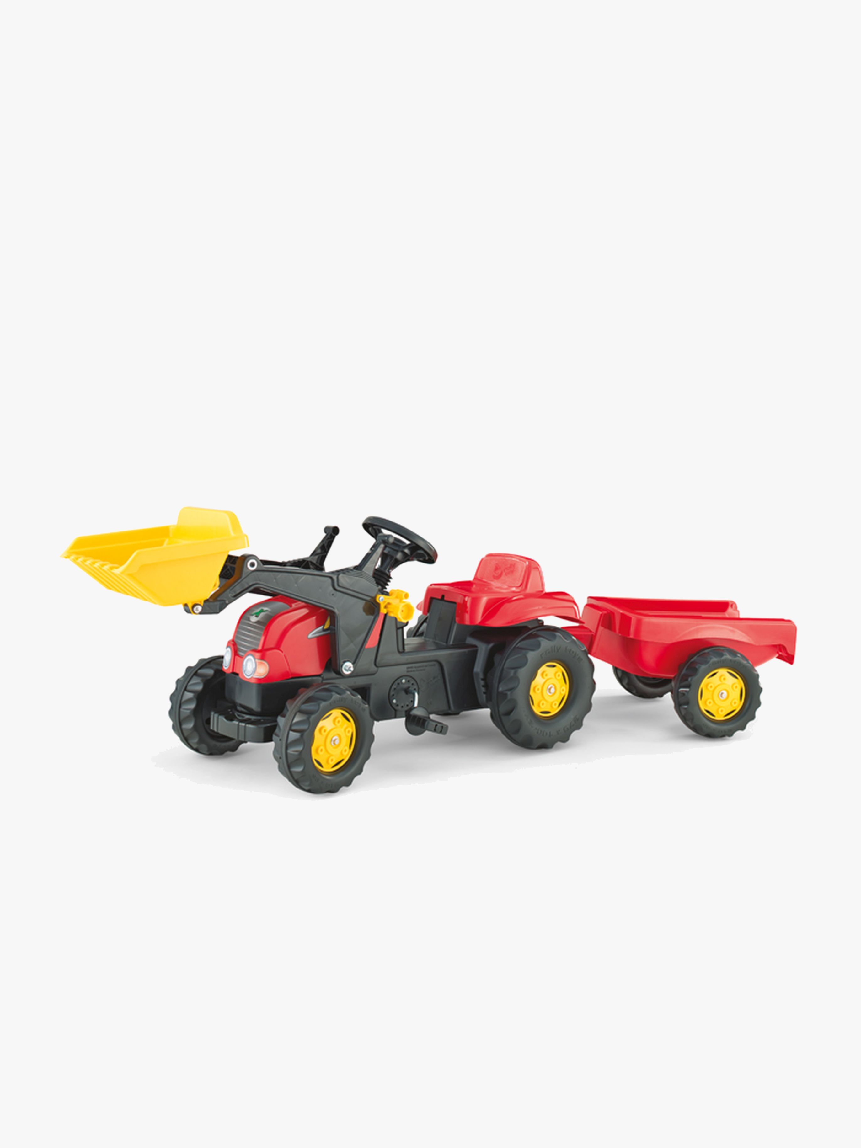 Rolly Toys Kid-X Pedaltraktor med Skovl og Anhænger, Rød