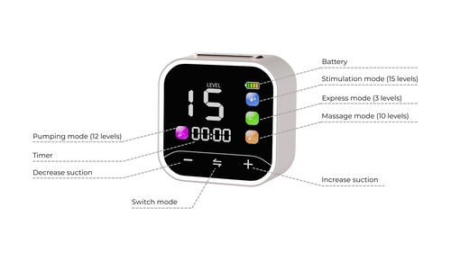 Beemoo CARE Wearable Flow Elektrisk Brystpumpe Dobbelt, Beige