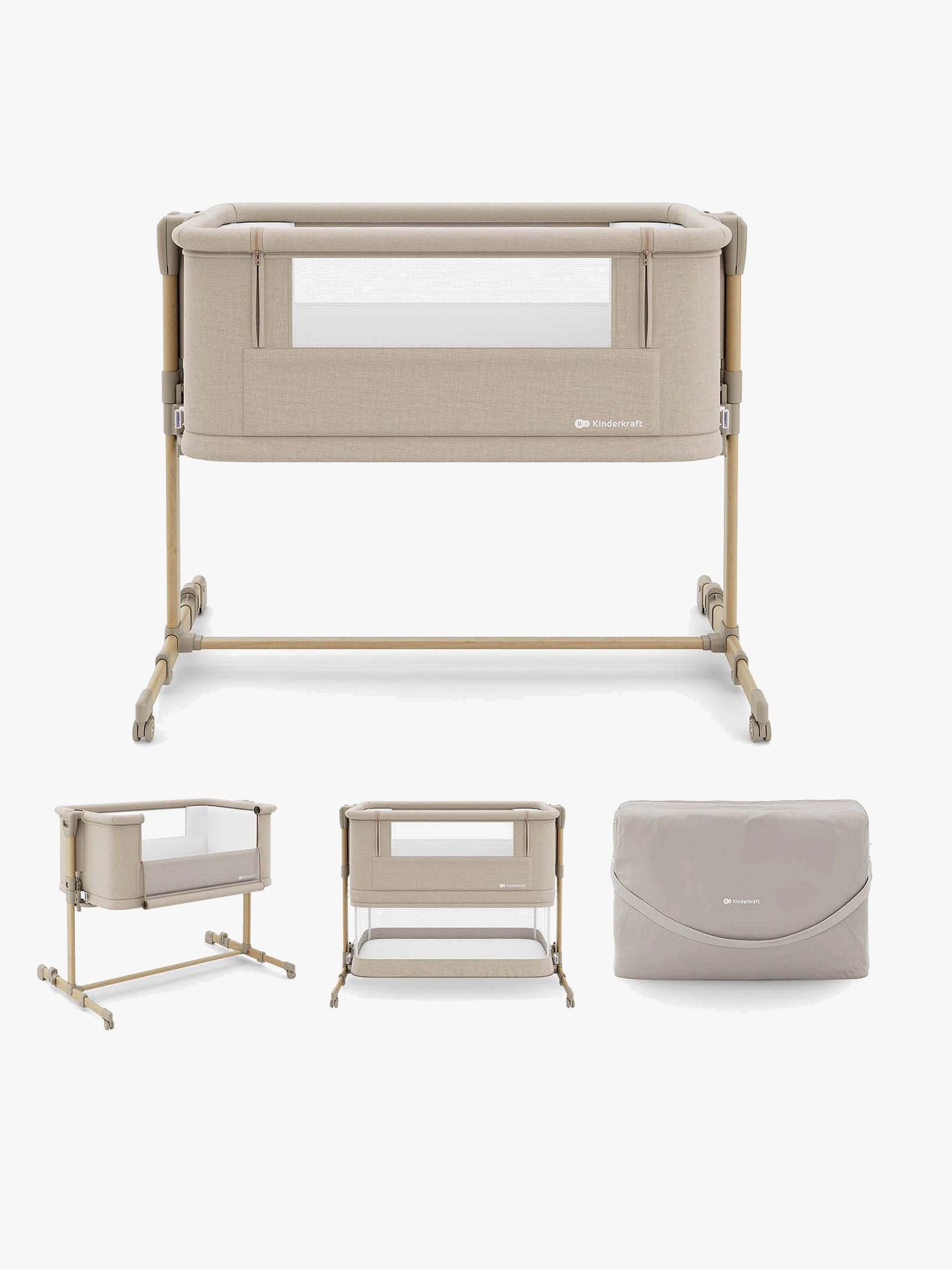Kinderkraft Nestee Grow 2 Weekendseng, Beige Wood