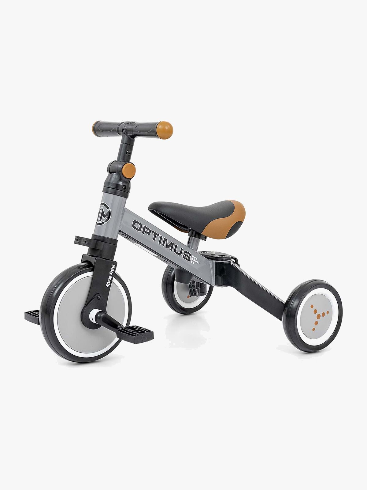 Milly Mally Optimus 3-i-1 Trehjulet Cykel, Grå