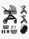 Kinderkraft ESME PRO 3-in-1 Duovogn Travelsystem, Moonlight Grey