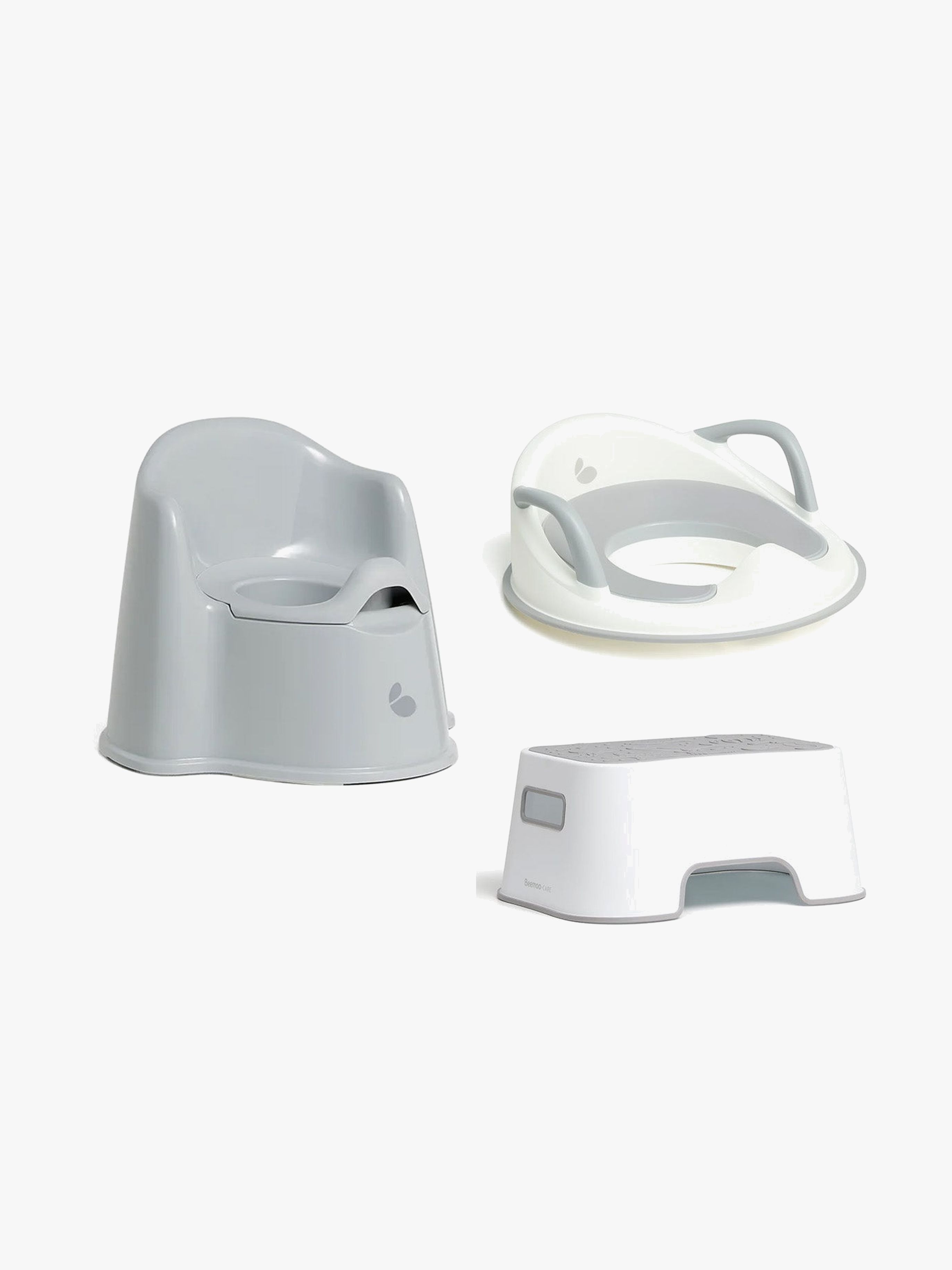 Beemoo CARE Assist Potte, Toiletsæde &  Skammel, White/Grey