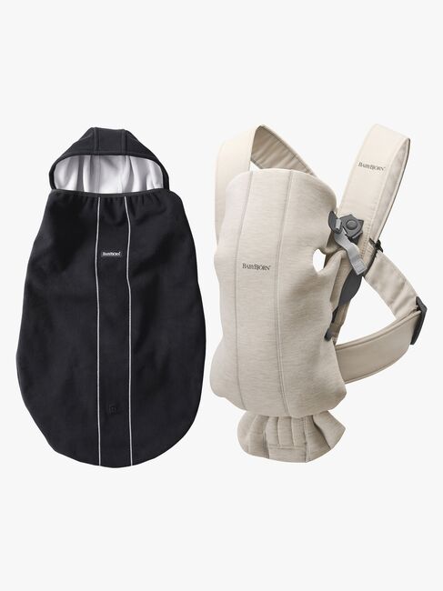 Babybjörn Bæresele Mini 3D Jersey inkl. Betræk, Lys beige