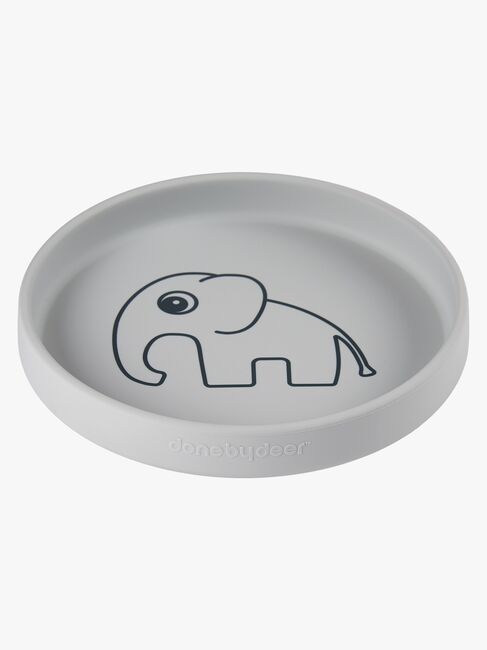 Done By Deer Silikonetallerken Elphee, Grey