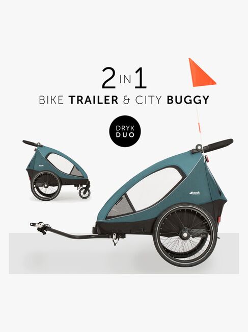 Hauck Dryk Duo Cykelanhænger, Ocean Green