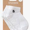 STUCKIES Ankelsokker Anti-slip 3-pak, Hvid