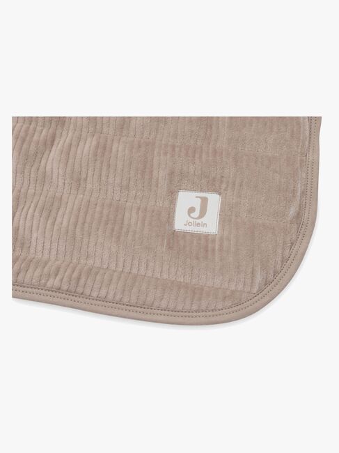 Jollein Tæppe 75x100 cm Velvet Rib, Milky Coffee